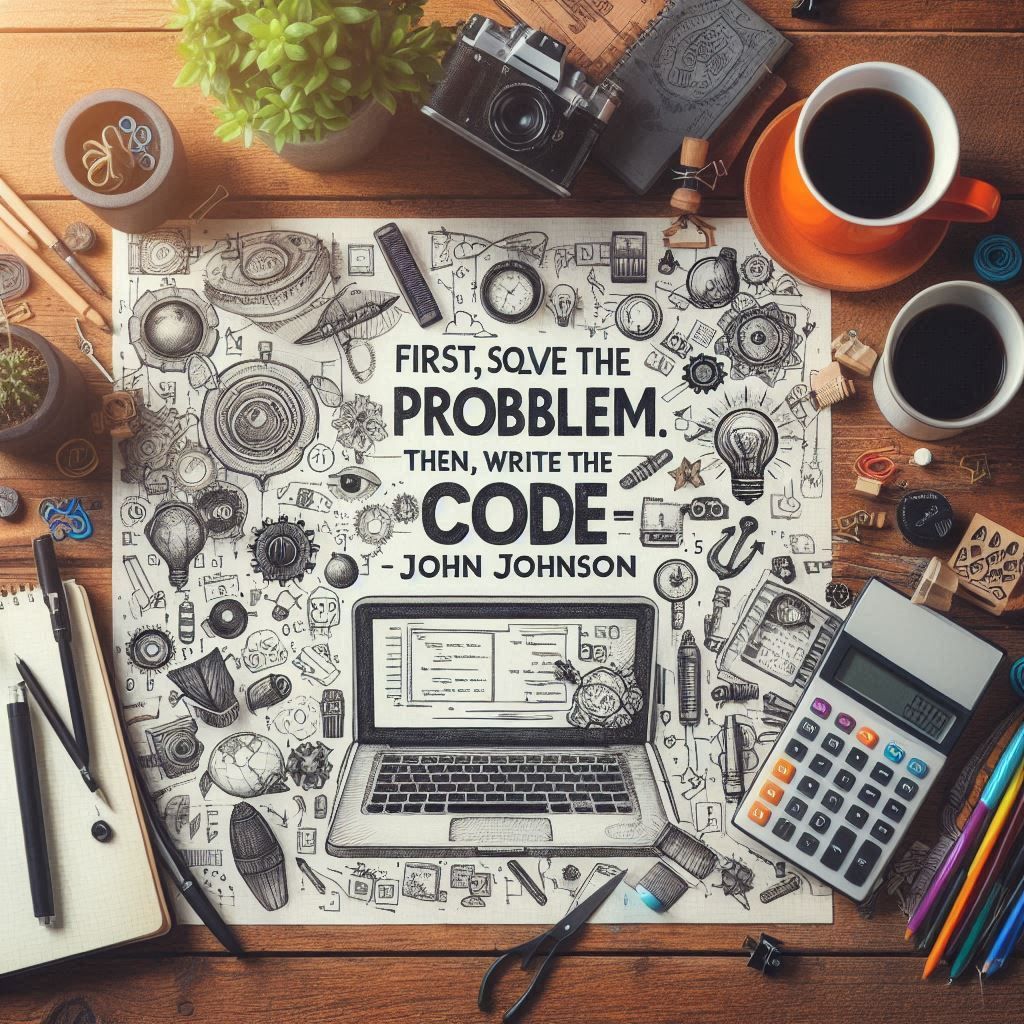 Best Programming Quotes:  "First, solve the problem. Then, write the code." - John Johnson